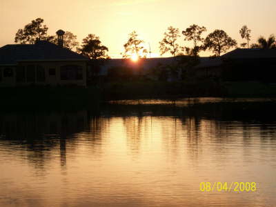 Sunset over the lake